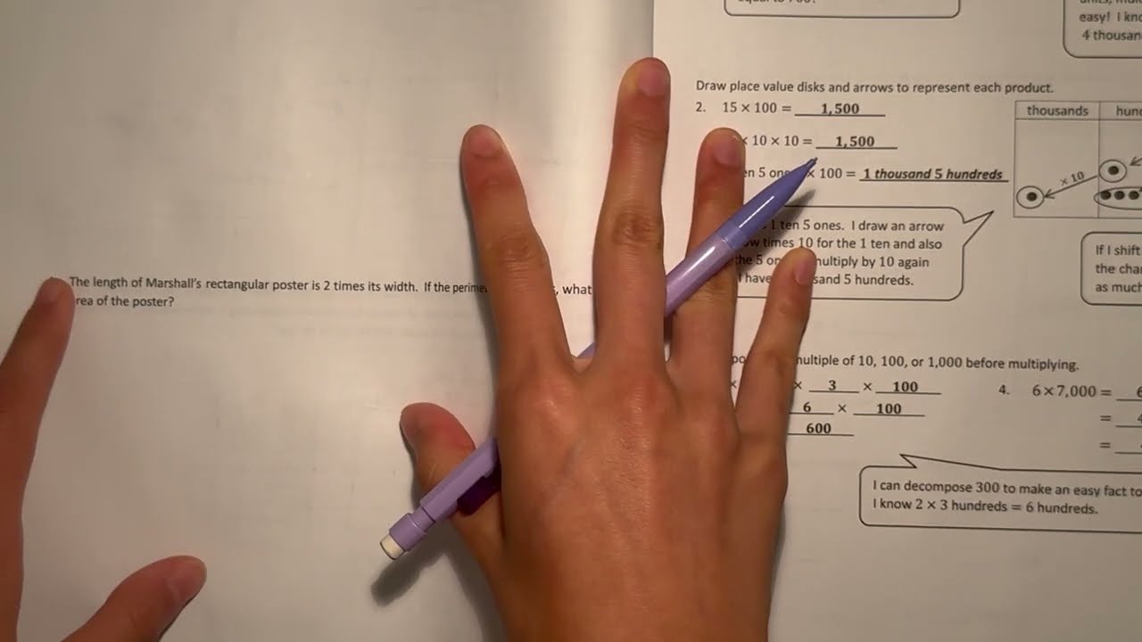 Eureka Math Grade 4 Module 3 Lesson 3 Homework | #answers  #mathwithaubrey