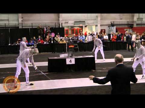 NCAA Fencing 2011 - Men's Sabre Semi-final Bout: Homer SJU v Prochniak UPENN