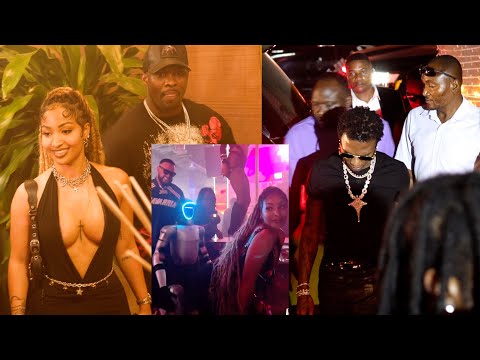 Wizkid & Shenseea Arrives Club FOMO Lagos Earlier Today With Rvssian And DJ Tunez, Twerk On Robots