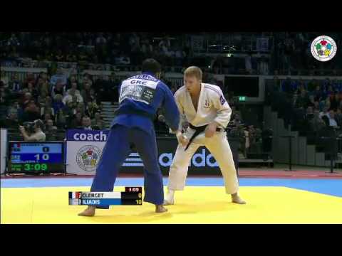 Judo Grand Prix Düsseldorf 2013: -90kg  CLERGET, Axel (FRA) -  ILIADIS, Ilias (GRE)