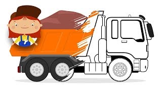 Vamos colorir juntos! Um caminhão caçamba! Doutora McWheelie.