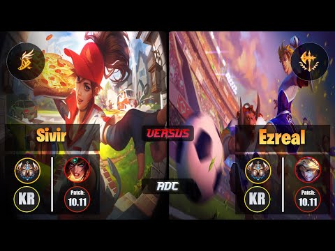 Challenger SIVIR [Fleet Footwork] (ADC) VS  EZREAL - Challenger KR Patch 10.11