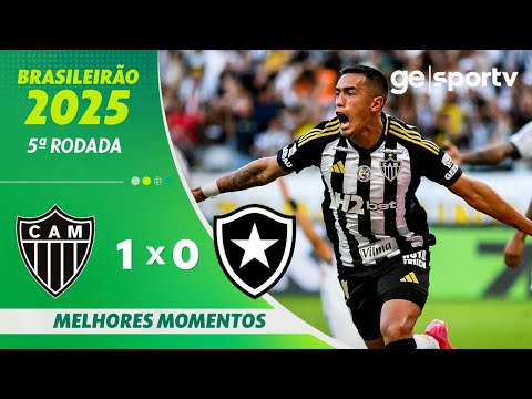 ATLÉTICO-MG 1 X 0 BOTAFOGO | MELHORES MOMENTOS | 5ª RODADA DO BRASILEIRÃO | ge.globo