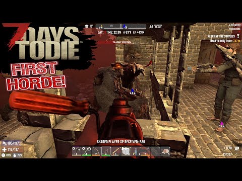 First Horde in 1.0 With Friends! | 7 Days to Die