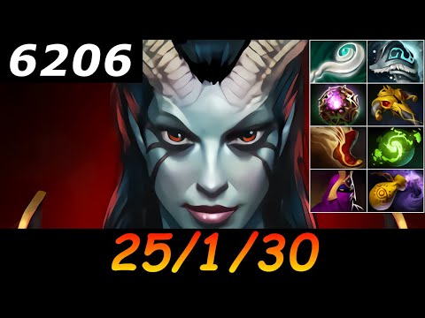 Dota 2 Queen of Pain 6206 MMR 25/1/30 (Kills/Deaths/Assists) Ranked Full Gameplay