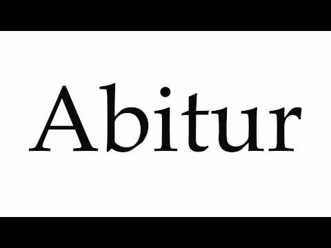 How to Pronounce Abitur