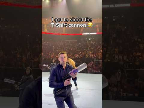 I shot the T-shirt cannon ???? #gymnastics #tshirt #olympics #olympic #sports #sport #fail #fails