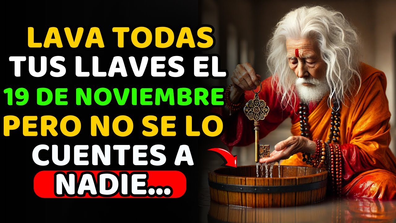 Lava tus llaves con ESTA agua el 3 de NOVIEMBRE y atrae mucho dinero - Enseñanzas Budistas