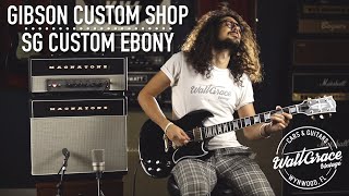 Video thumbnail for GIBSON CUSTOM SHOP SG CUSTOM EBONY X WALT GRACE VINTAGE by Walt Grace Vintage