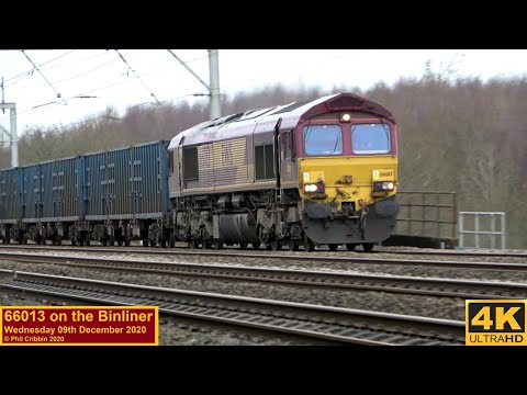 The Binliner with 66013 at Bamfurlong - 09th December 2020