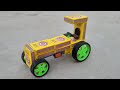 How To Make Matchbox Tractor At Home DIY Electric Simple Homemade Tractor Model
