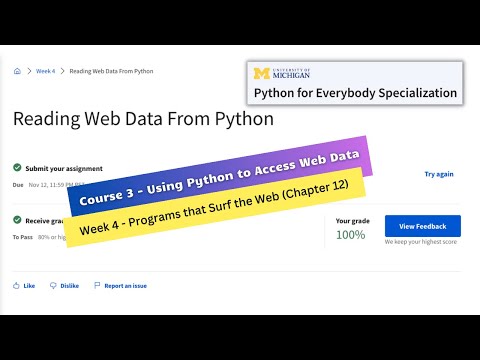 Using Python To Access Web Data Week 4 Assignment Python For Everybody Specialization