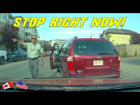 MAN ROAD RAGES IN HIS WORK VAN