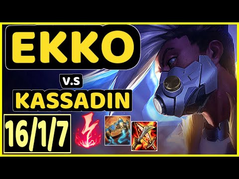 ABBEDAGGE (EKKO) vs KASSADIN - 16/1/7 KDA MID GAMEPLAY - EUW Ranked MASTER