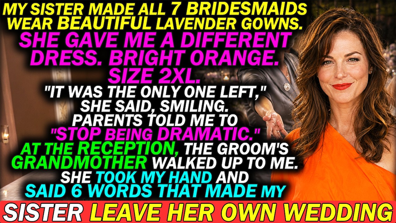 At Her Wedding, My Sister Gave Me an Orange Dress 3 Sizes Too Big — Then His Grandmother Spoke...
