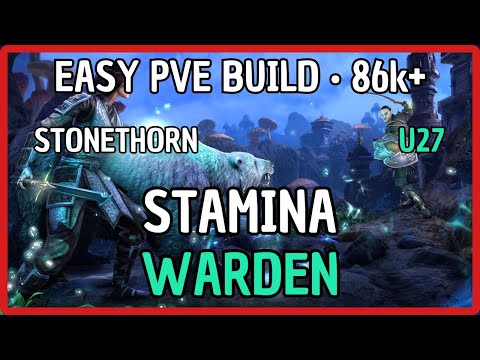 🐻 Stamina Warden PvE Build [86.4k] | Easy Rotation | ESO Stonethorn