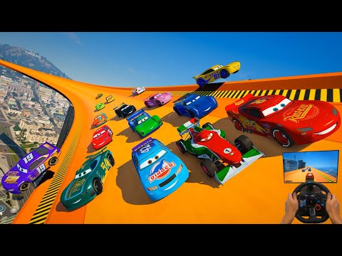 Race Crazy Cars McQueen VS Herb Curbler Jackson Storm Cruz Ramirez Francesco Cal Weathers & Friends
