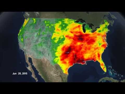 Rainfall Accumulation Across the United States (1/1/2015 - 7/16/2015)