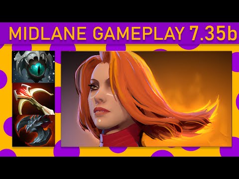 ⭐No[o]ne- Lina 20+ Kills! Mid Gameplay 7.35b - Dota 2 Top MMR