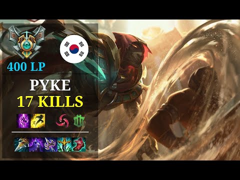 Pyke Mid vs Ryze - 17 kills - 황혼 우주 자야 KR Grandmaster (400 LP) Patch 11.6