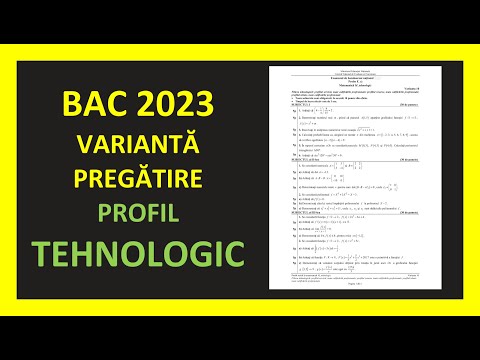 BACALAUREAT MATEMATICA 2023  VARIANTA REZOLVATA SESIUNE VARA SIMULARE MODEL BAC PROFIL TEHNOLOGIC