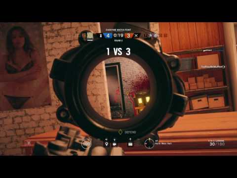R6 Siege Ranked 2v5 Clutch Win