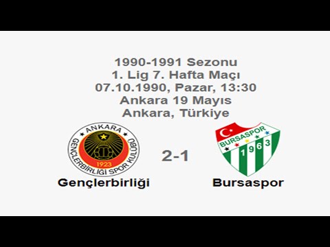 Gençlerbirliği 2-1 Bursaspor [HD] 07.10.1990 - 1990-1991 Turkish 1st League Matchday 7