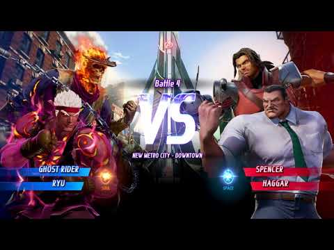 Ghost Rider & Ryu Arcade mode | Marvel vs Capcom Infinite