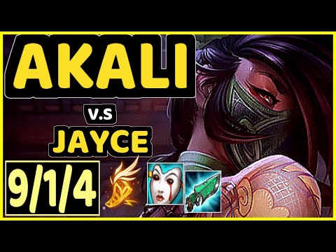GREVTHAR (AKALI) vs JAYCE - 9/1/4 KDA MID CHALLENGER GAMEPLAY - BR