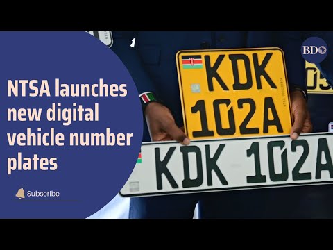 NTSA launches new digital vehicle number plates