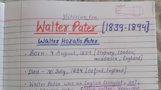 Walter Pater | Important Points | Major Works| UGC NET English Literature | Master Cadre English