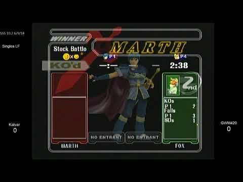 SSS 10.2 SSBM - Kalvar (Marth) vs. GWM420 (Fox, Falco) - Melee LF