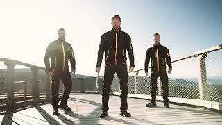 Nohavice s náprsenkou ARDON®CREATRON® čierna-neon