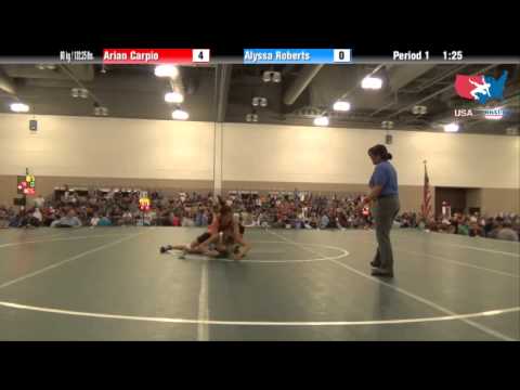 FILA Cadet 60 kg / 132.25 lbs. - Arian Carpio vs. Alyssa Roberts