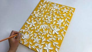 Textured Flower Painting for Beginners | Palette Knife Technique | Step by Step with Vanoushe Art