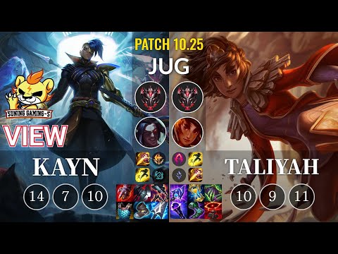 SG-S View Kayn vs Taliyah Jungle - KR Patch 10.25