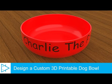 Design a 3D Printable CUSTOM DOG BOWL in Rhinoceros 3D