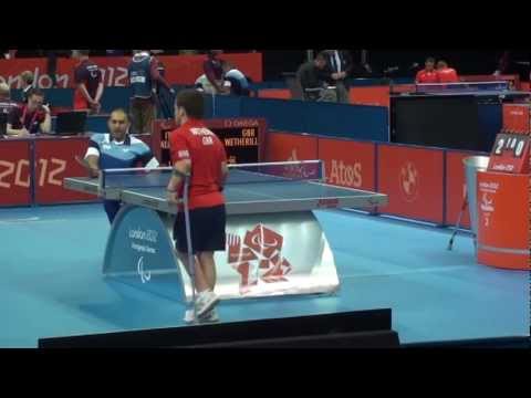 ALECCI Raimondo (ita)- WHETERILL (gbr) 2° SET. Paralympics - London 2012 table tenns