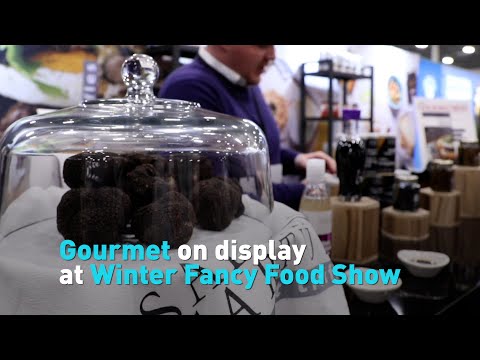 Sampling delicacies at the Winter Fancy Food Show in Las Vegas