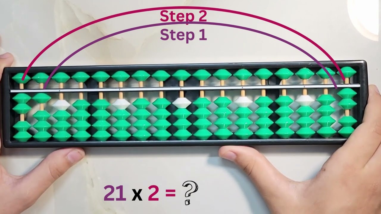 Introduction to Multiplication on Abacus - 2 x Examples