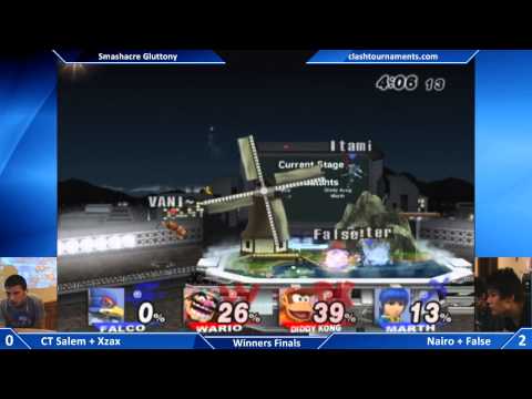 Smashacre Gluttony - CT Salem + Xzax vs Nairo + False - Winners Finals - SSBB