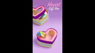 How To Make A Heart Shaped Paper Gift Box | DIY Heart Gift Box