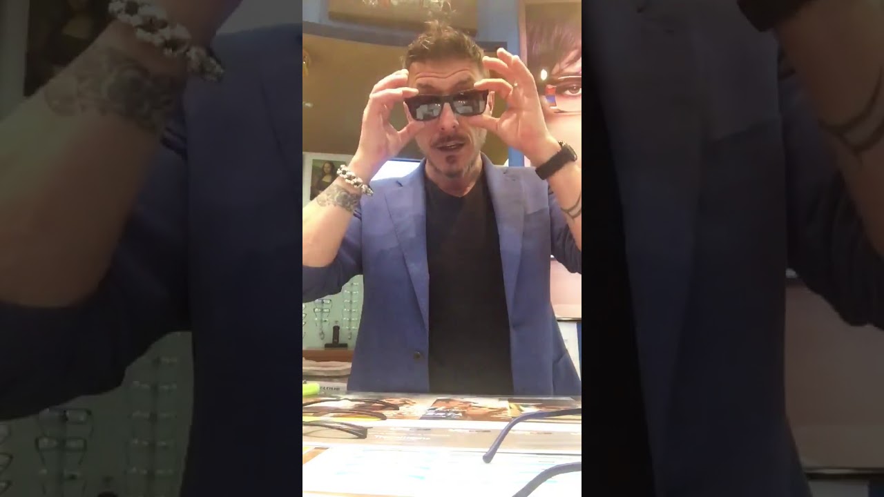 Montatura da vista con 4 clip magnetiche... Moroottica Milano