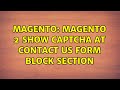 Magento Magento 2 Show Captcha At Contact Us Form Block Section