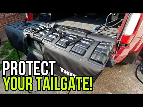 Have a truck? PROTECT your Tailgate when carrying bikes!  Thule Tailgate Cover!