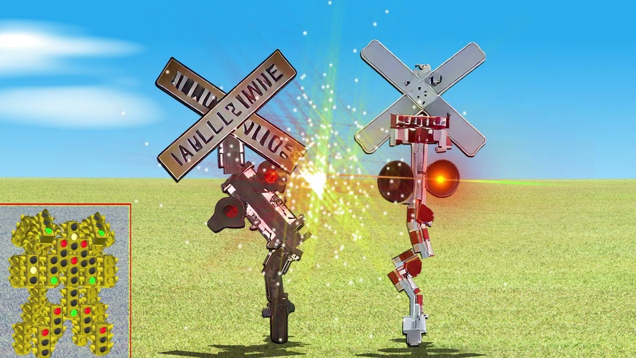 踏切 アニメ | 生成AIで爆誕の踏切大集合