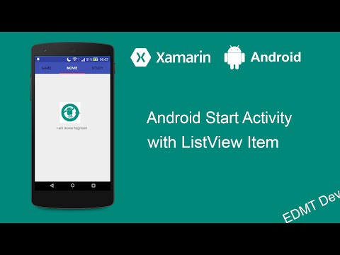 Xamarin Android Tutorial - Start Activity from ListView