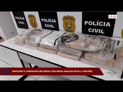 Traficante e comprador são presos com droga avaliada em R$ 2,5 milhões 10 11 2022