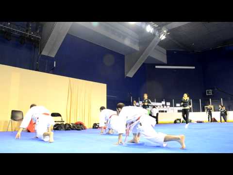 Male Team Kata Egypt warming up - 2012 World Karate Championships | WORLD KARATE FEDERATION