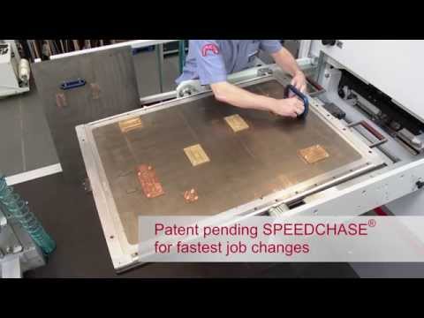 BOBST SPEEDCHASE® Chase for quick tool changes on BOBST EXPERTFOIL 104 FR hot foil stamper